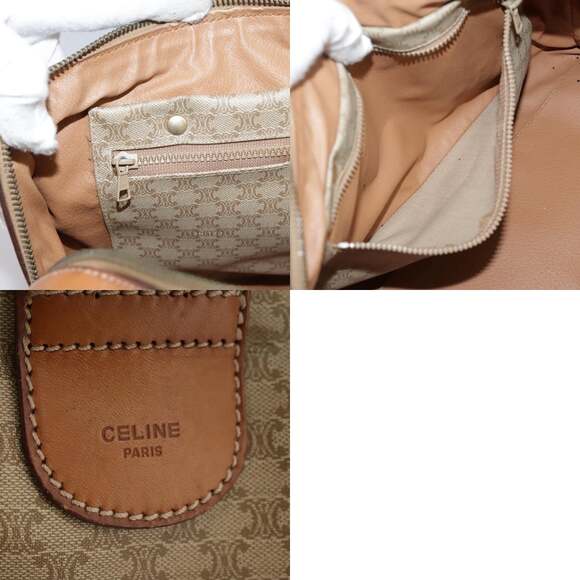 CELINE Macadam Canvas Hand Bag Beige - Picture 13 of 13